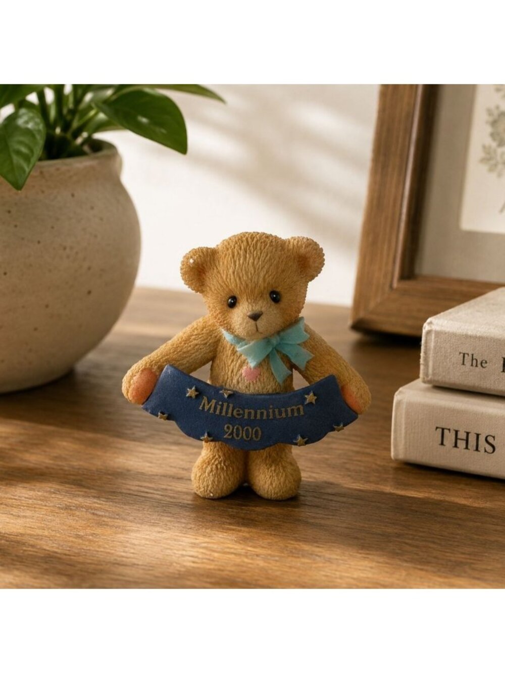 Enesco Cherished Teddies Millennium 2000 Figurine with Original Box